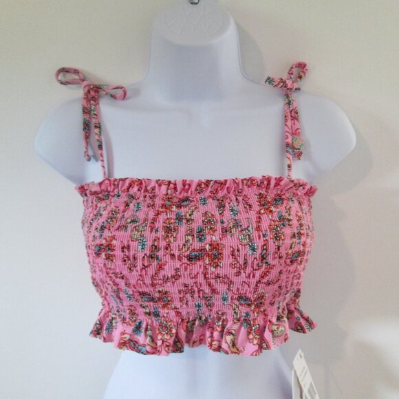 Jessica Simpson Women's Smocked Ruffled Covertible Tankini Top NWT Sz S - Picture 6 of 13